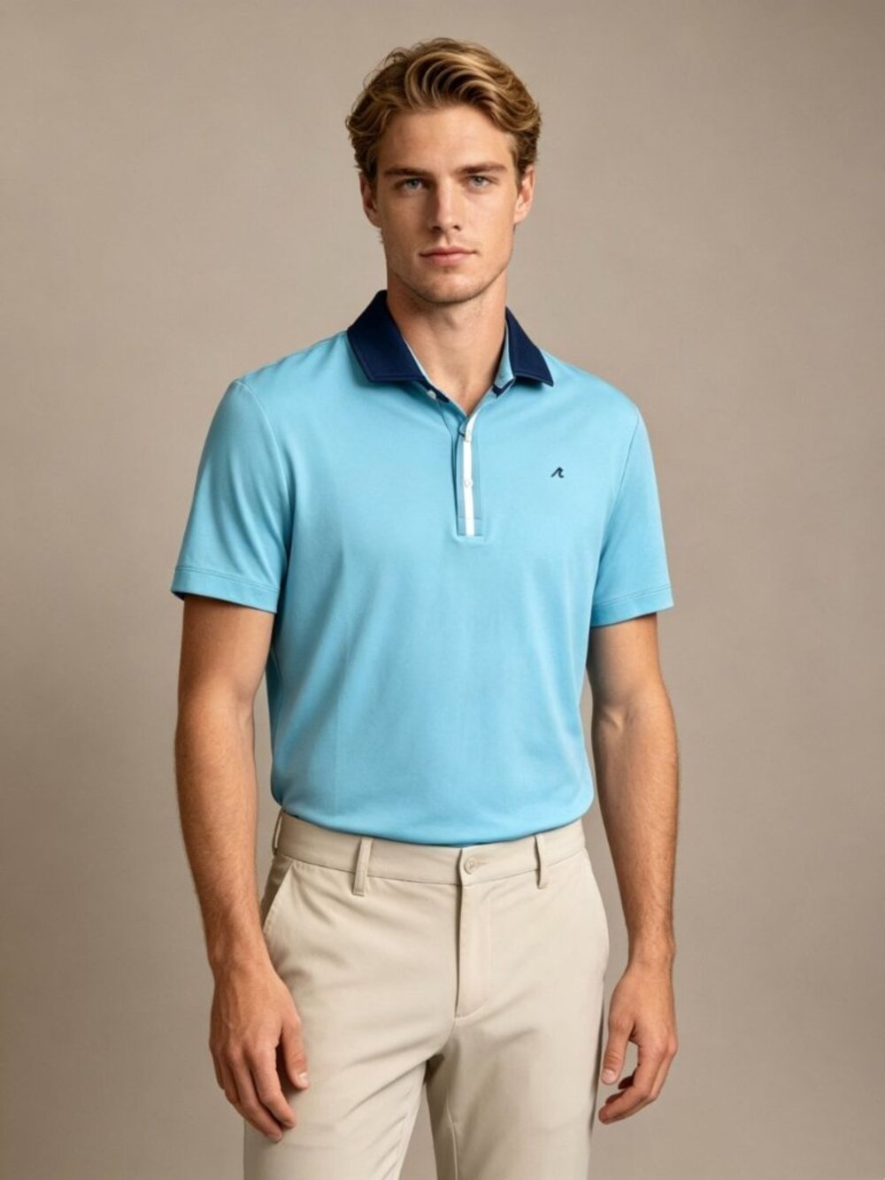NWT Redvanly Golf Polo Shirt Mens Blue Short-Sleeved Size M